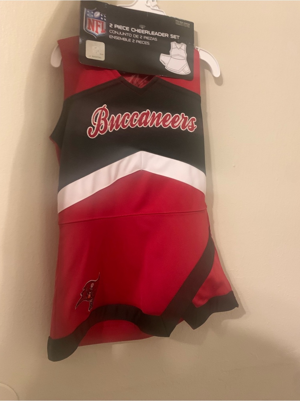 NFL Buccaneers Red & Black Cheerleader Set
